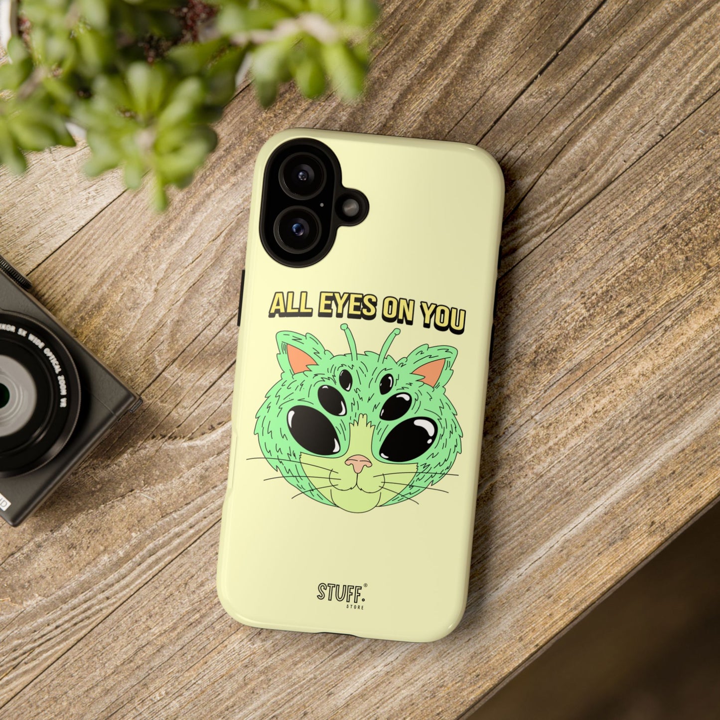 All Eyes on You Case | Coque résistante double protection avec Design Alien drôle