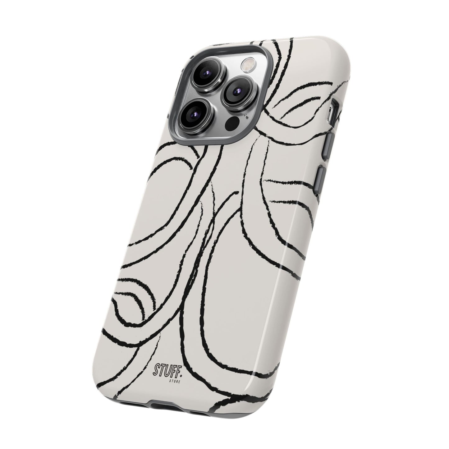 Doodly Case | Coque résistante double protection avec Design Gribouillis Minimaliste