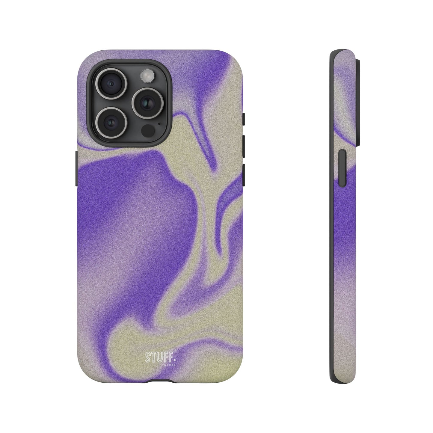 Swirly Case | Coque résistante double protection - Motif vague pourpre