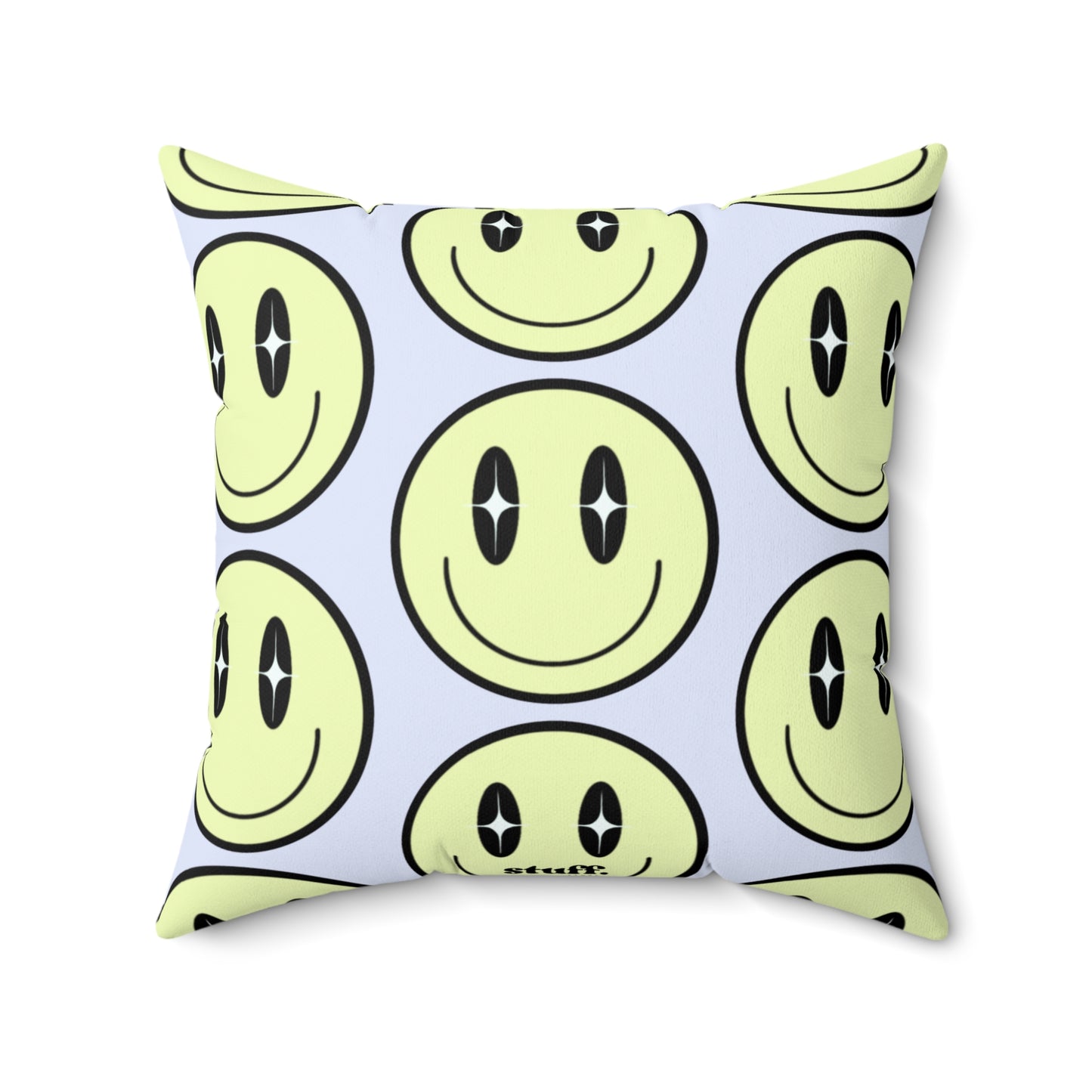 smiley face square pillow