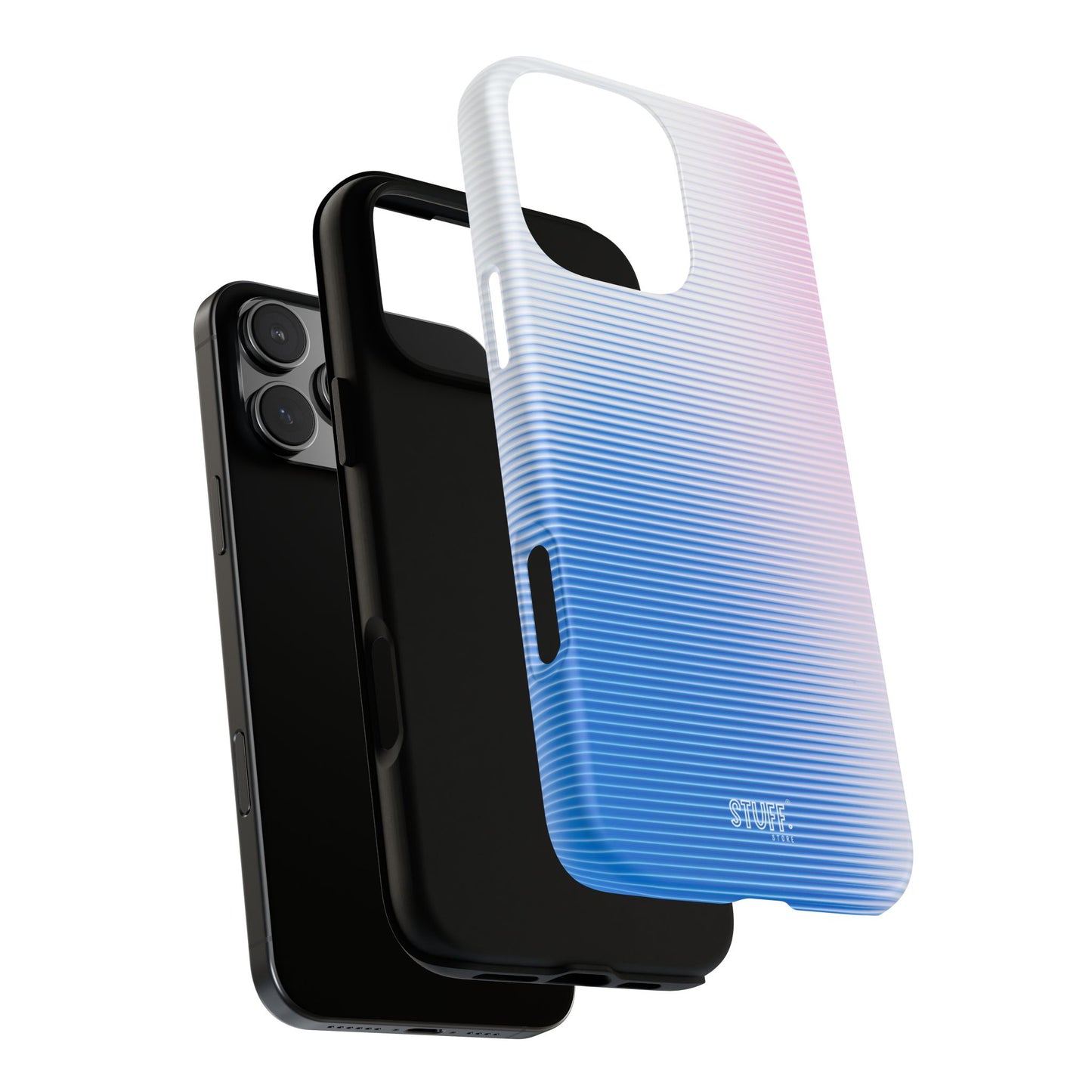 Gradient Case | Coque résistante double protection anti-choc - Dégradé Bleu & Rose