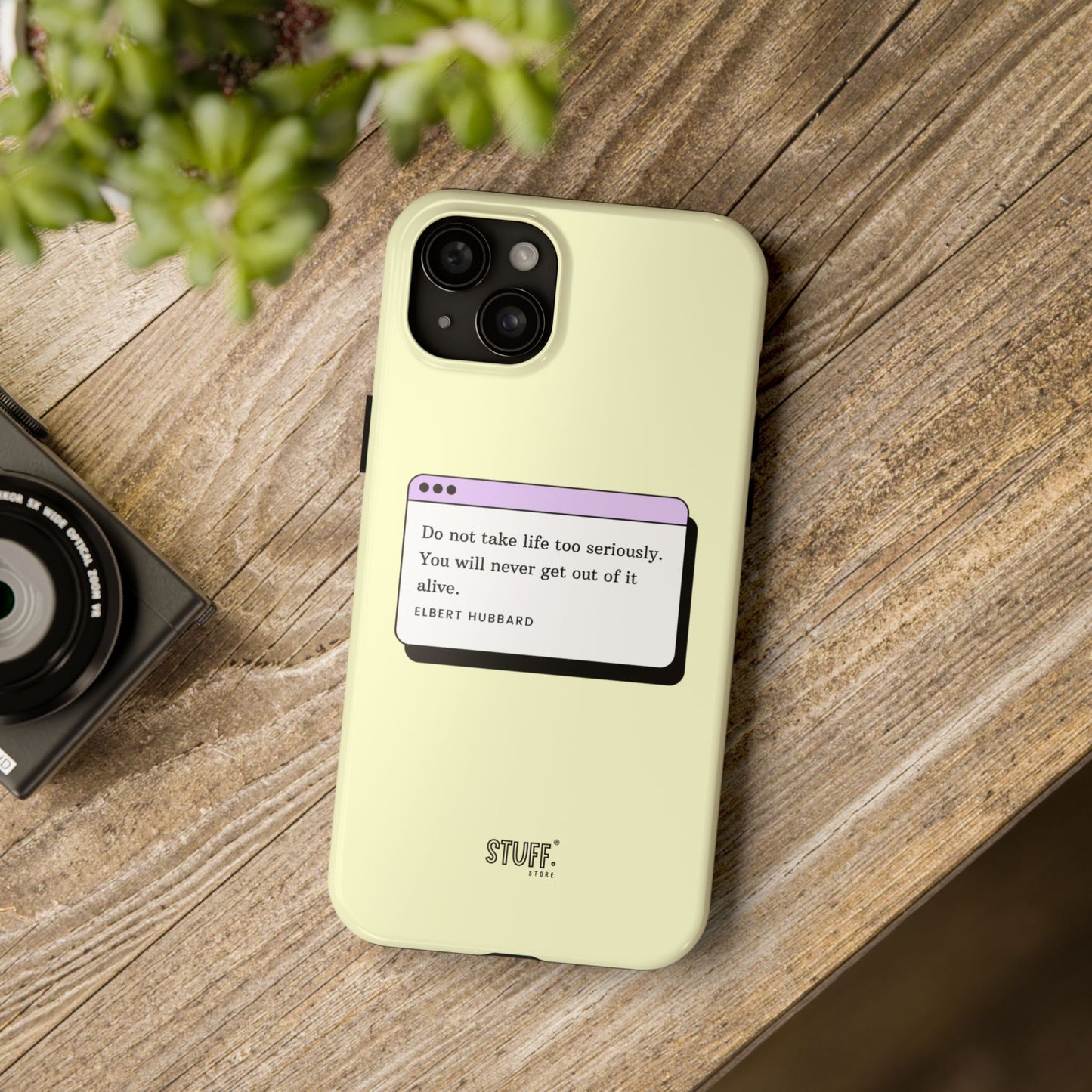Window Case | Coque résistante à double protection avec citation – Design minimal & message puissant