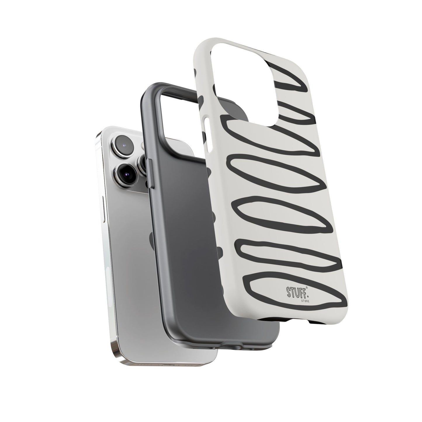 Loopy Case | Coque résistante double protection - Motif cercles abstraits