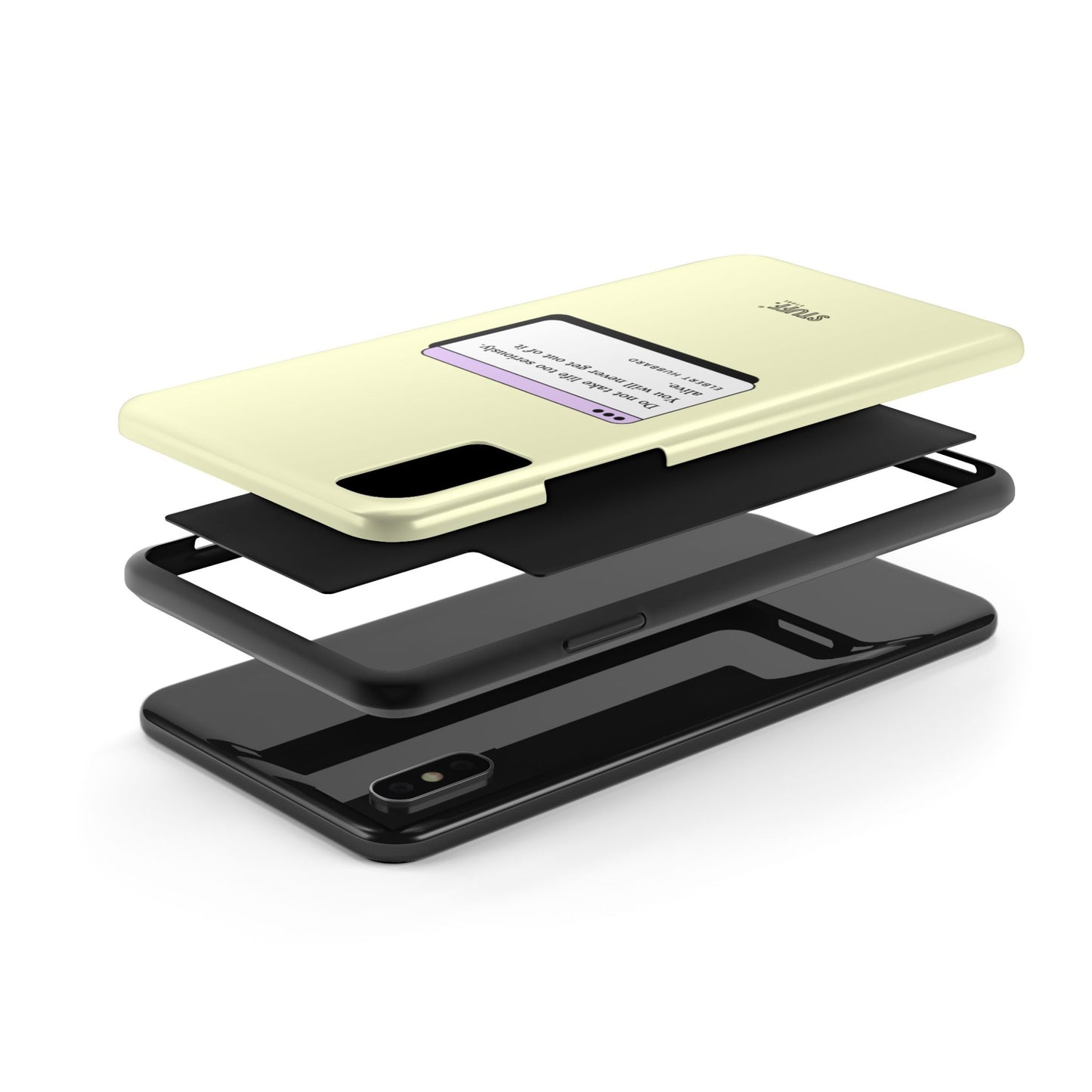 Window Case | Coque résistante à double protection avec citation – Design minimal & message puissant