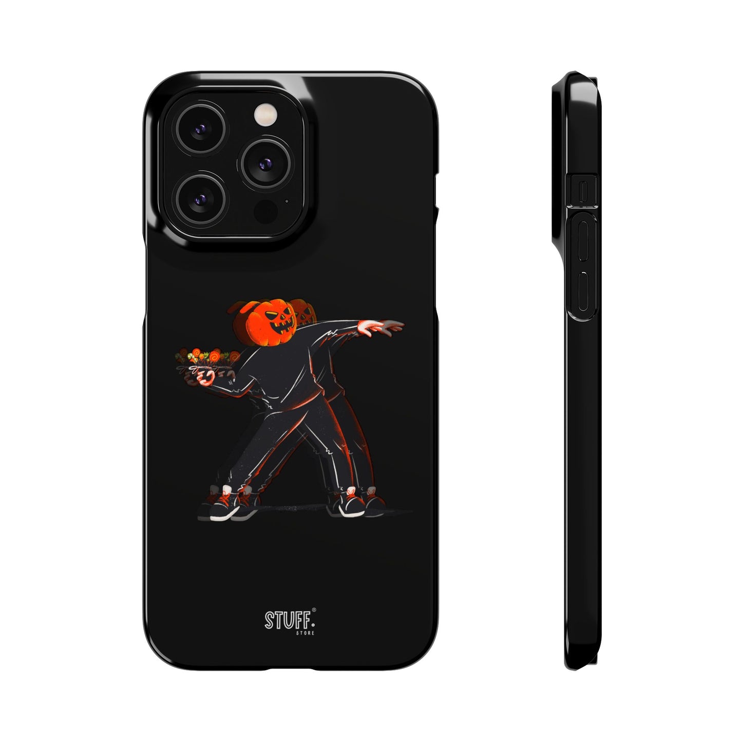 Pumpksy | Coque snap légère et résistante inspiration Banksy – Noir