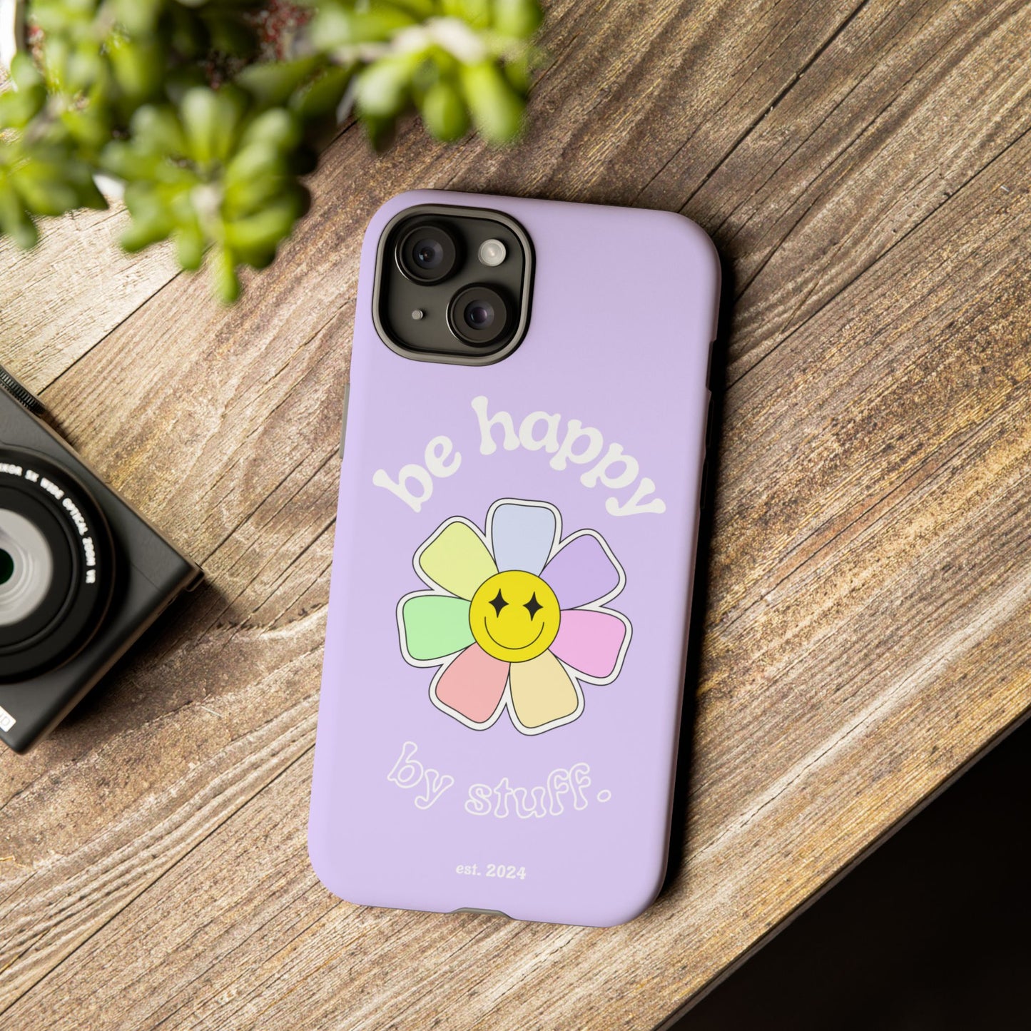 Be Happy Case | Coque résistante double protection avec Design Fleur Colorée