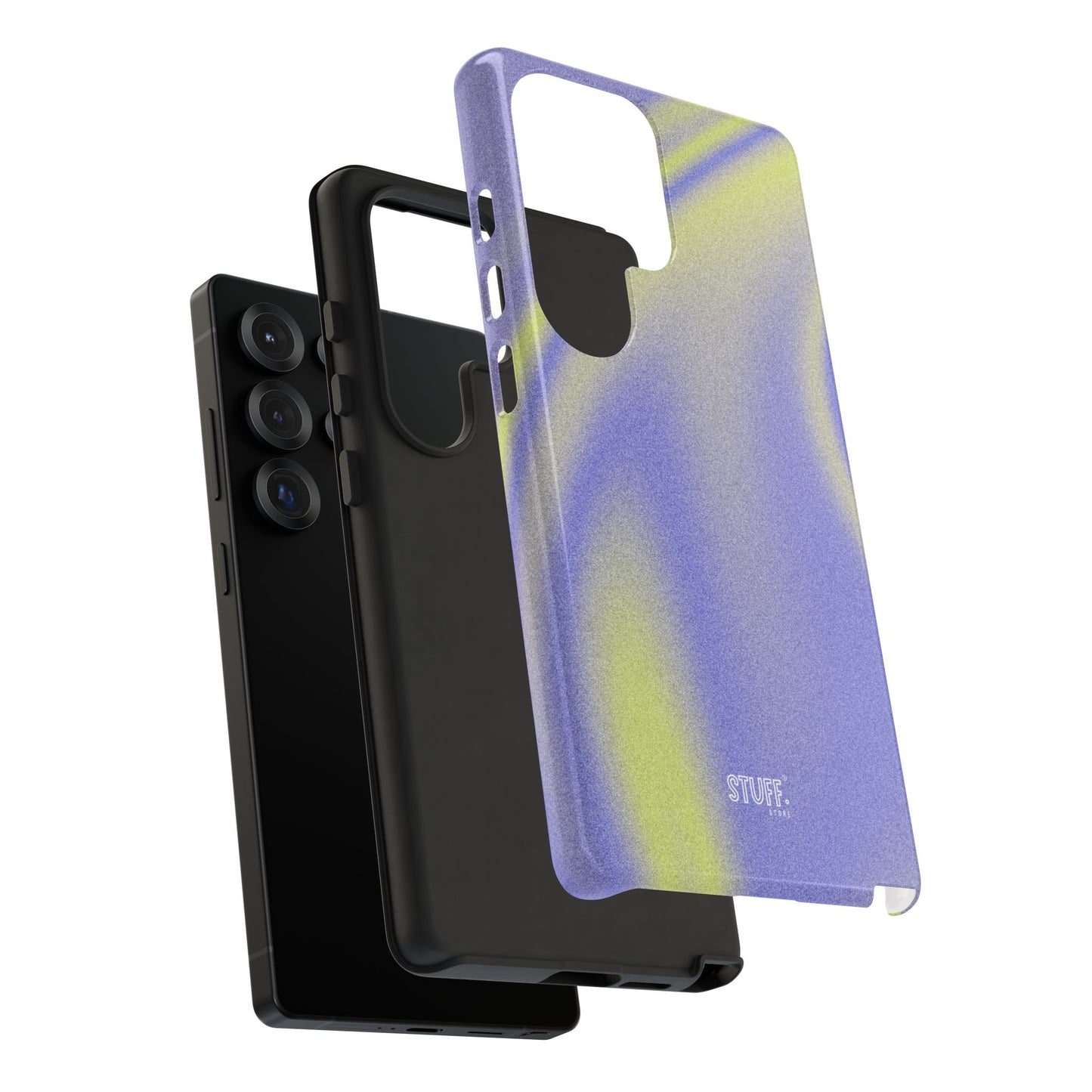 Vibrant Case | Coque résistante double protection anti-choc - Violet & Jaune