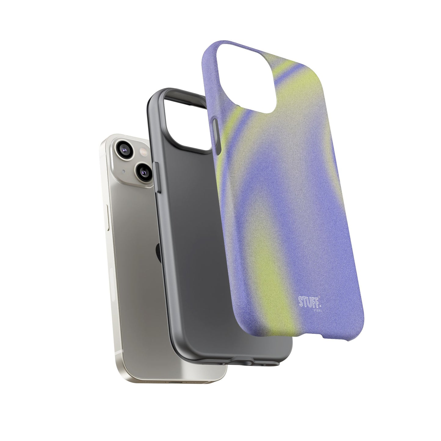 Vibrant Case | Coque résistante double protection anti-choc - Violet & Jaune