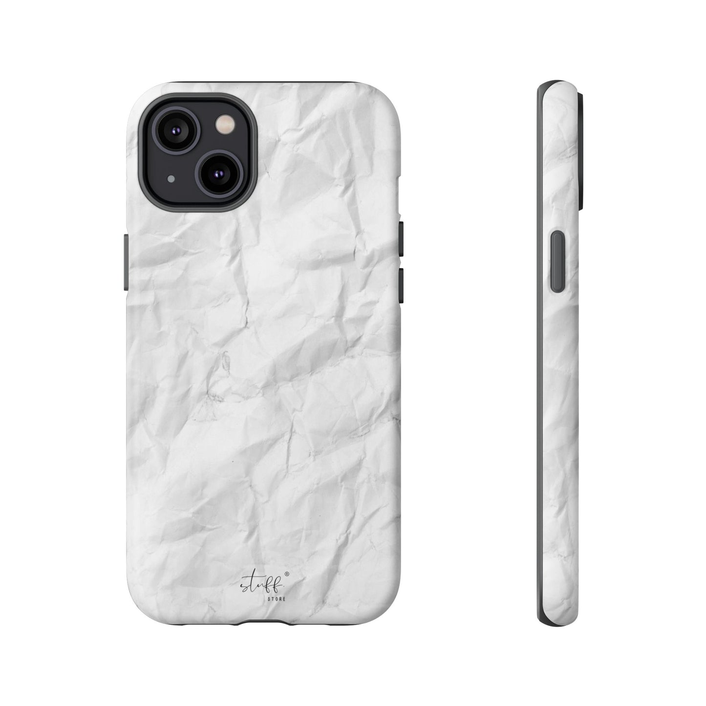 Crinkled Case | Coque résistante double protection anti-choc Effet Papier Froissé Mat