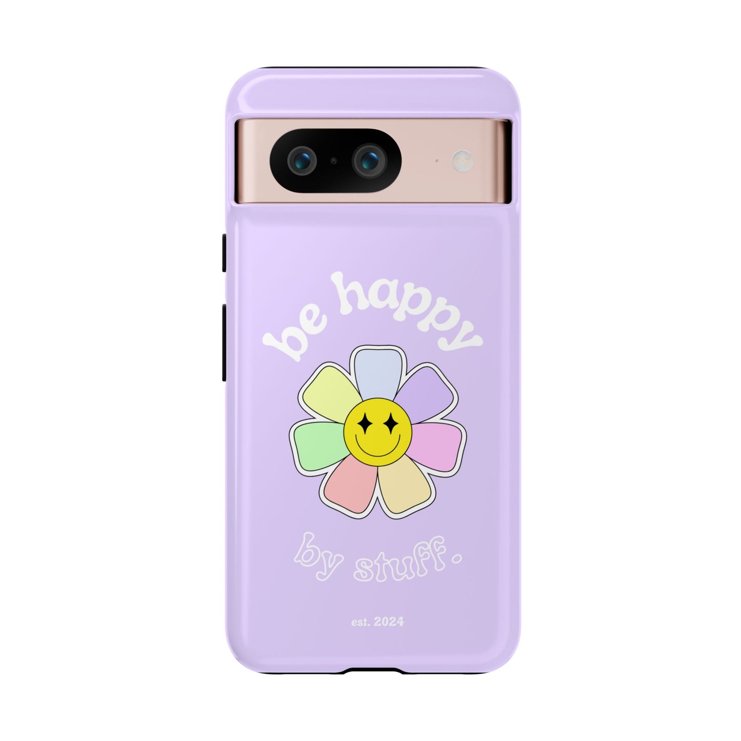 Be Happy Case | Coque résistante double protection avec Design Fleur Colorée