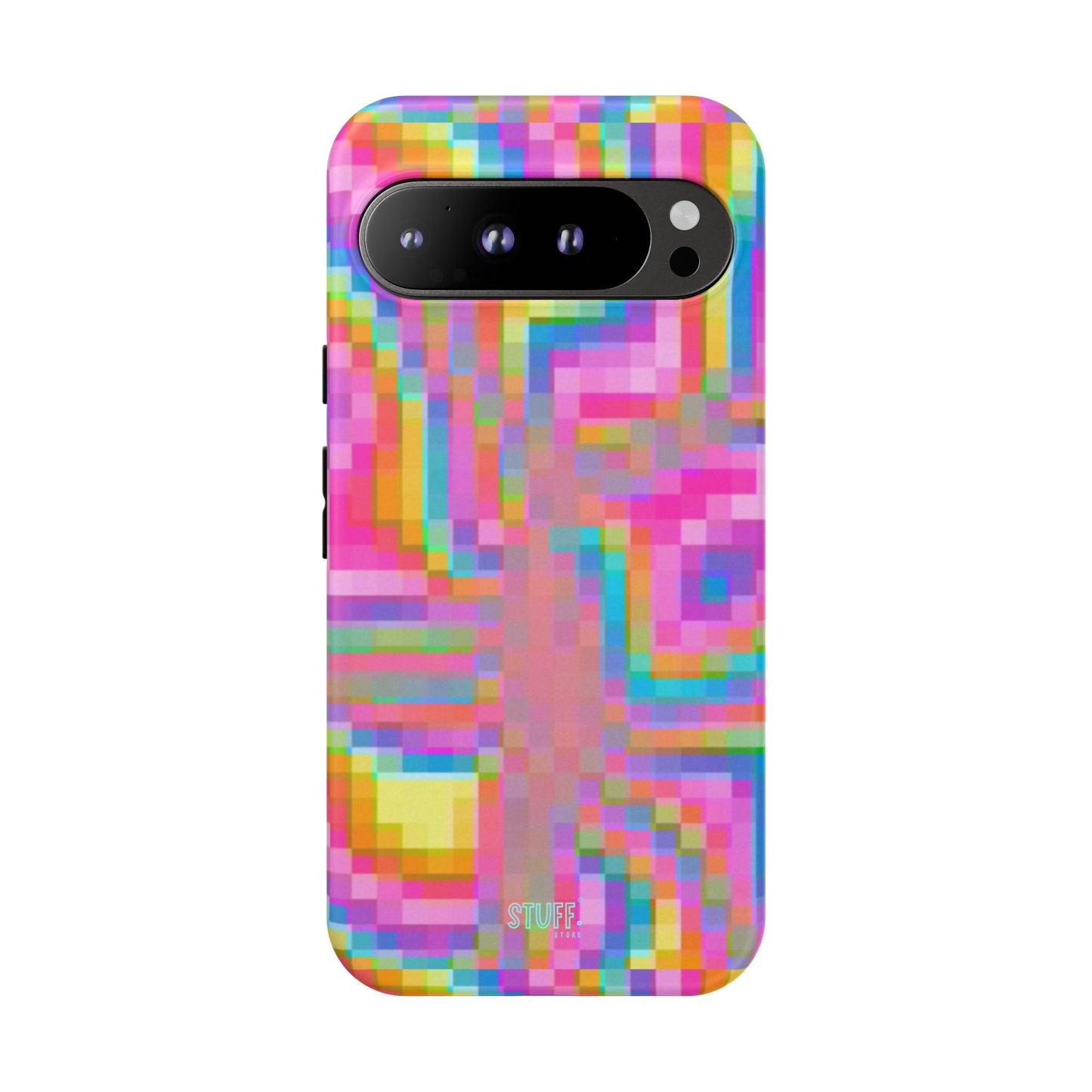 Pixel Case | Coque résistante double protection anti-choc - Motif pixels colorés