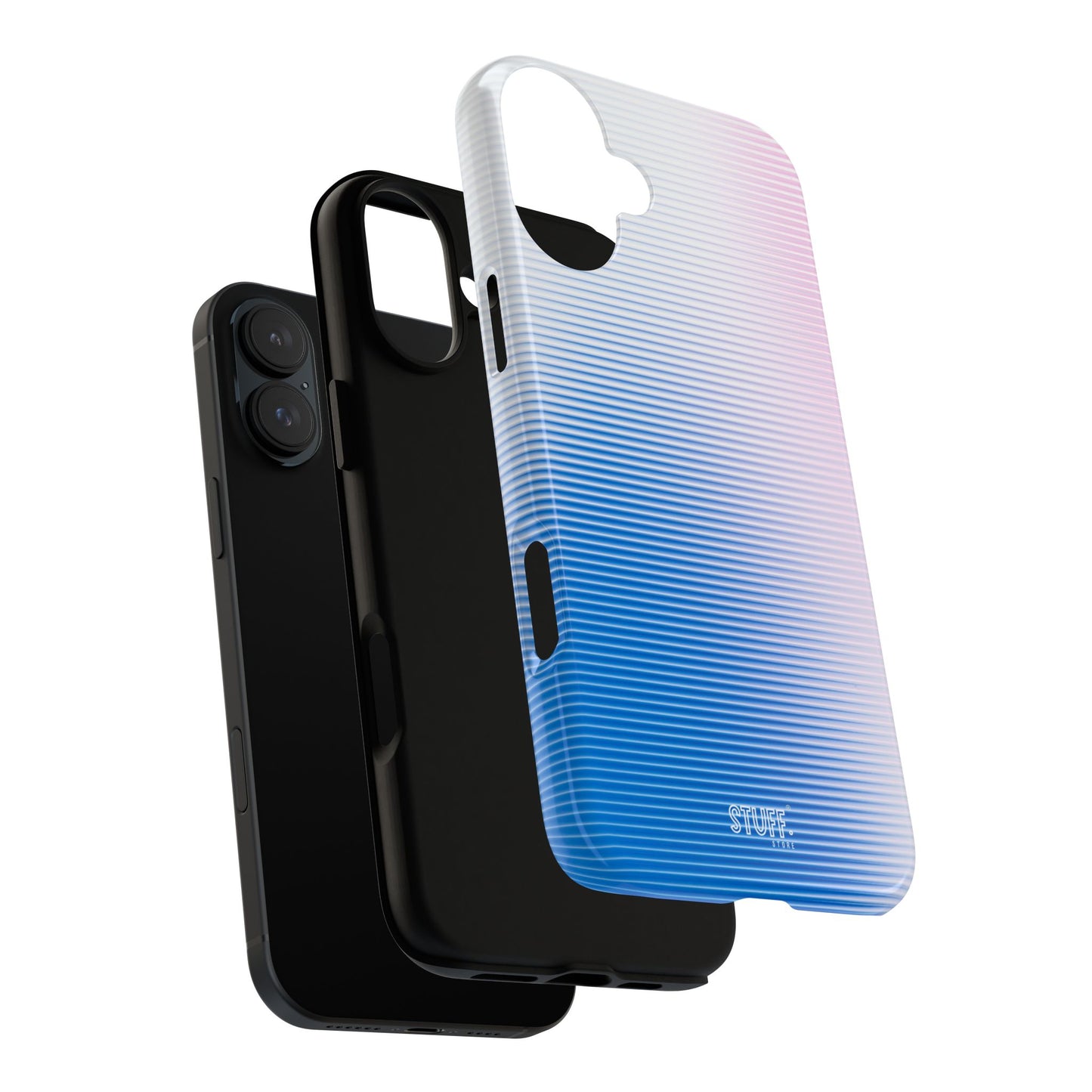 Gradient Case | Coque résistante double protection anti-choc - Dégradé Bleu & Rose