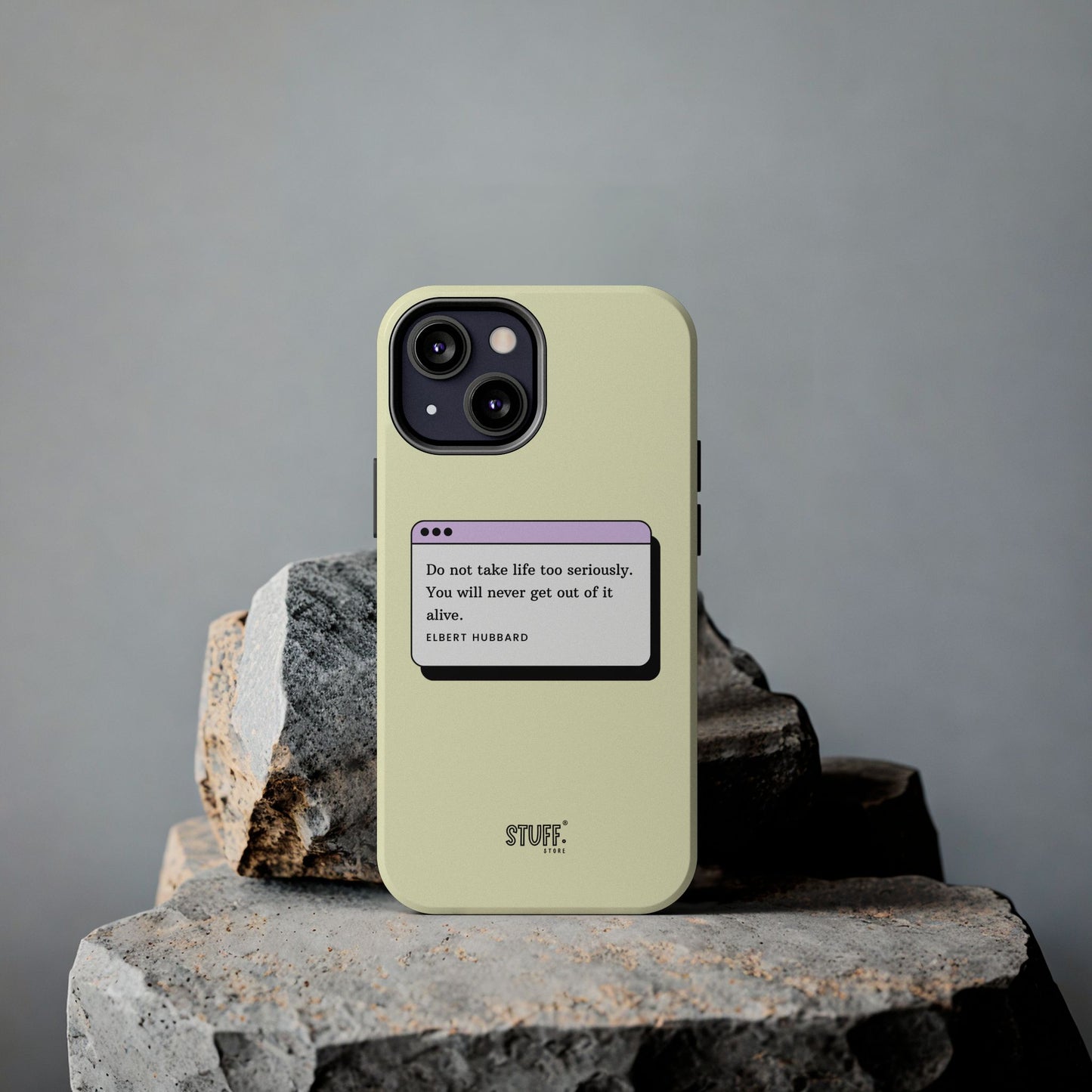 Window Case | Coque résistante à double protection avec citation – Design minimal & message puissant