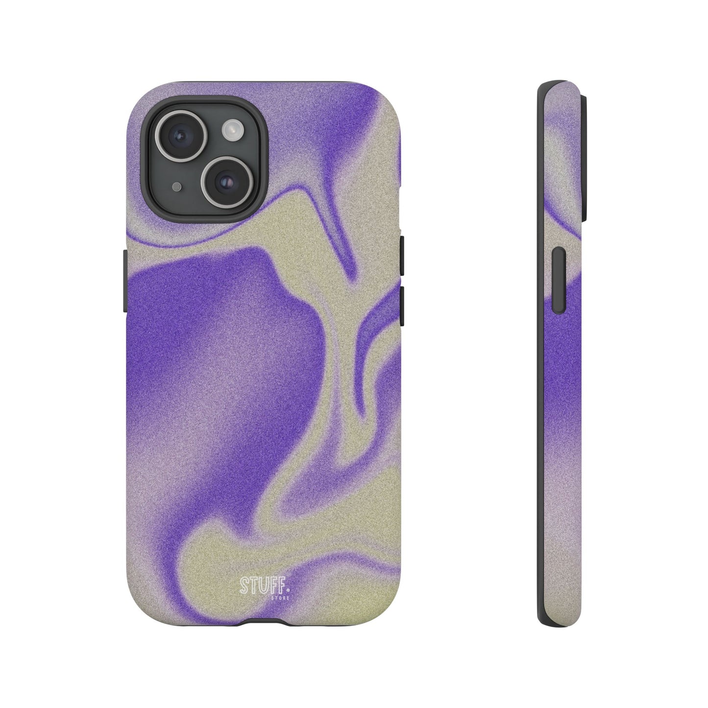 Swirly Case | Coque résistante double protection - Motif vague pourpre