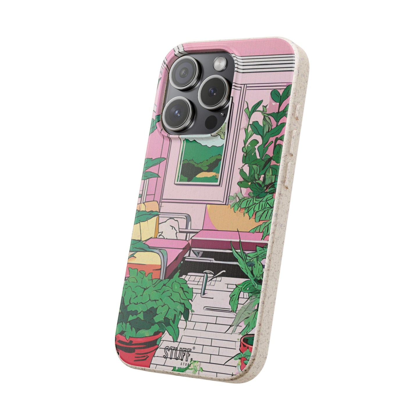 Plant Pop Case | Coque biodégradable en bambou et bioplastique avec design coloré | Parfait pour les amoureux des plantes - Avec emballage cadeau