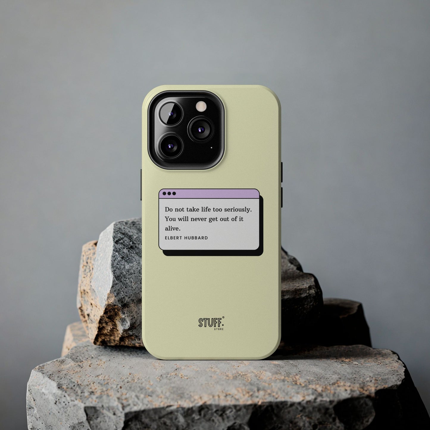 Window Case | Coque résistante à double protection avec citation – Design minimal & message puissant