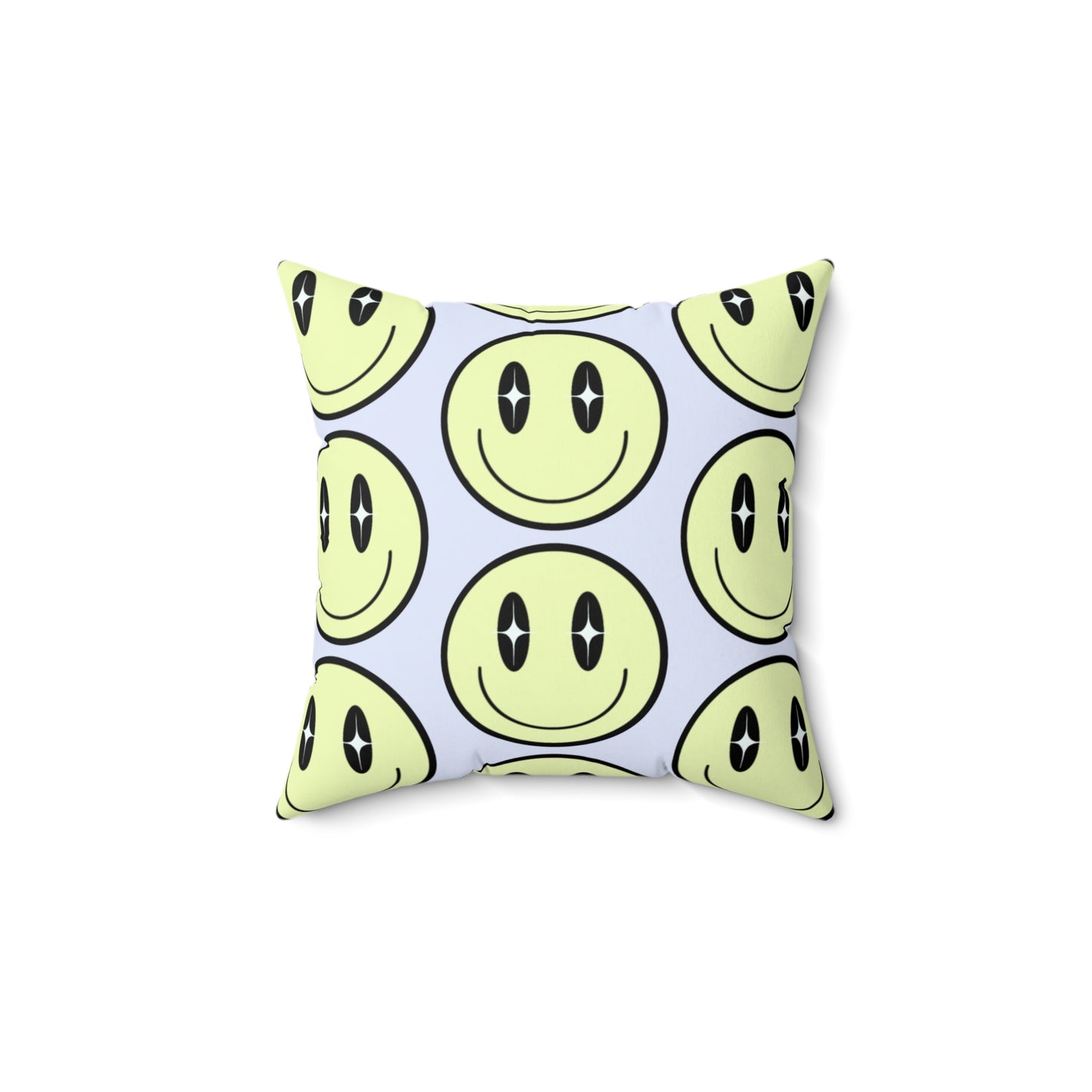 smiley face square pillow