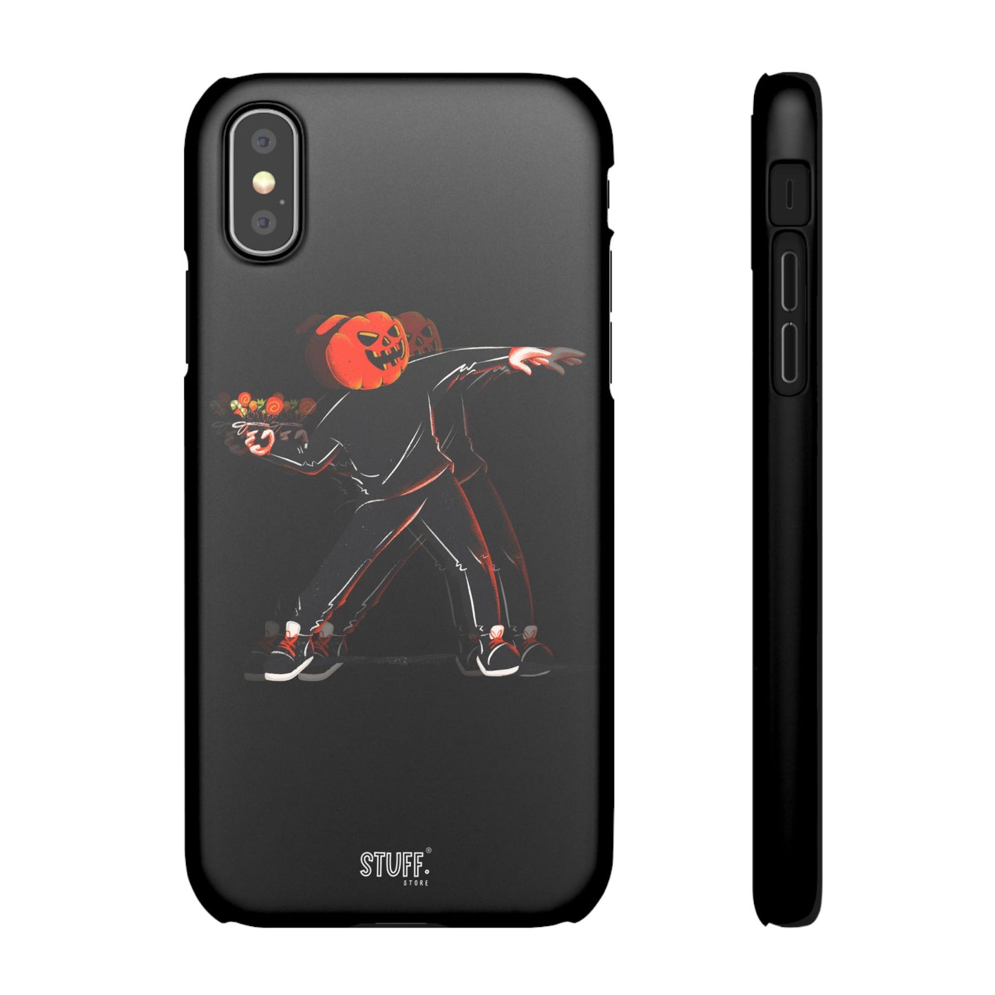 Pumpksy | Coque snap légère et résistante inspiration Banksy – Noir