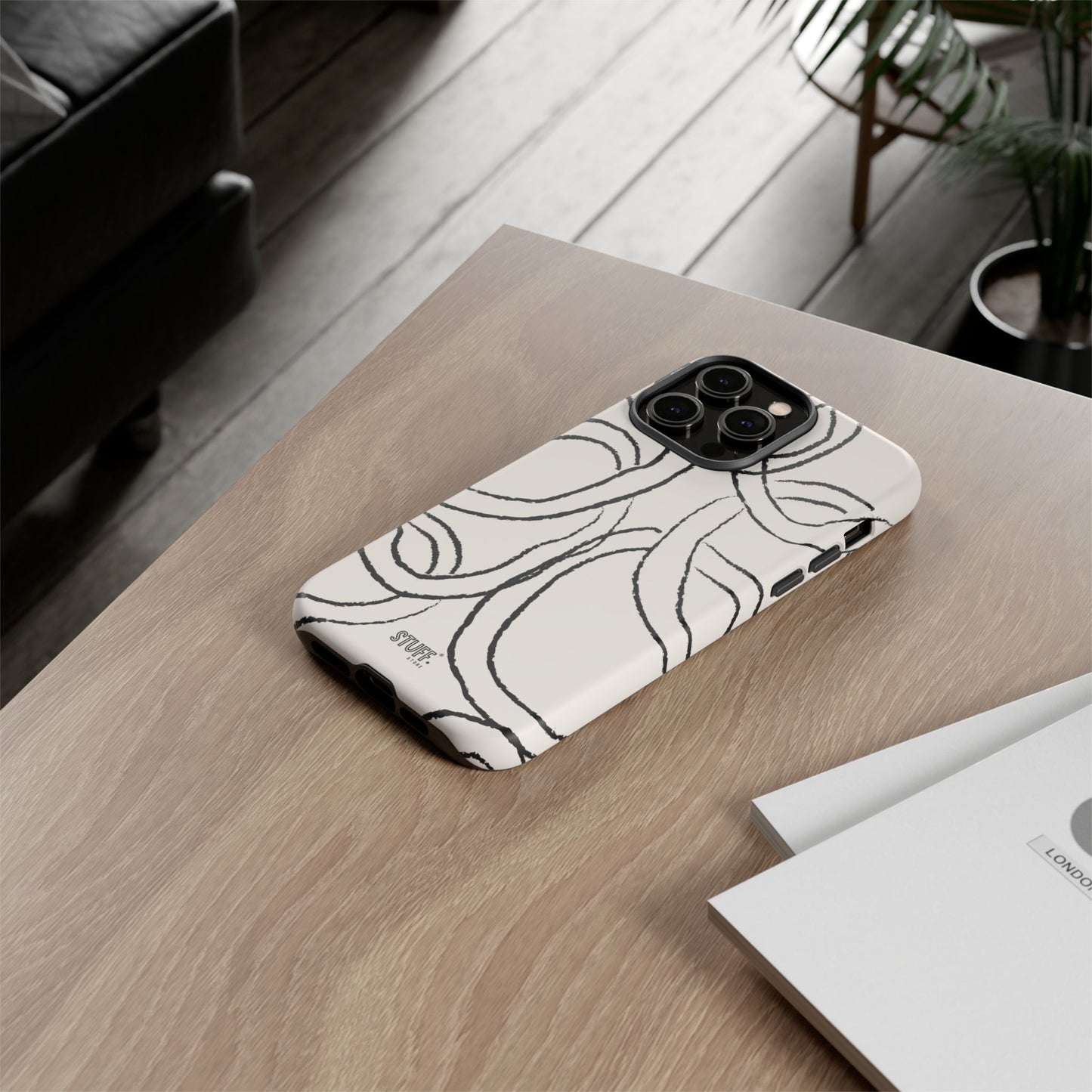 Doodly Case | Coque résistante double protection avec Design Gribouillis Minimaliste