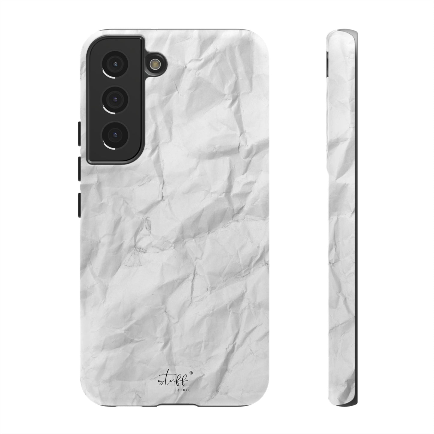 Crinkled Case | Coque résistante double protection anti-choc Effet Papier Froissé Mat