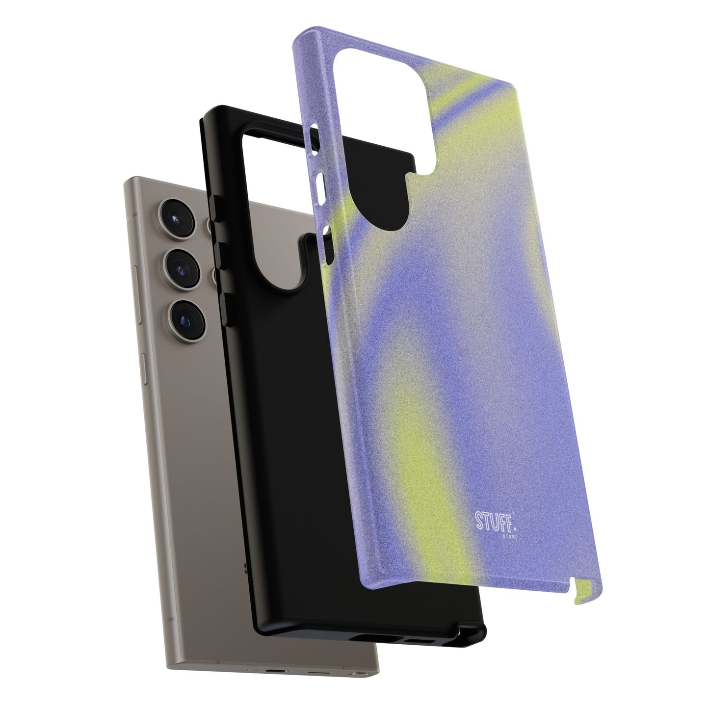 Vibrant Case | Coque résistante double protection anti-choc - Violet & Jaune