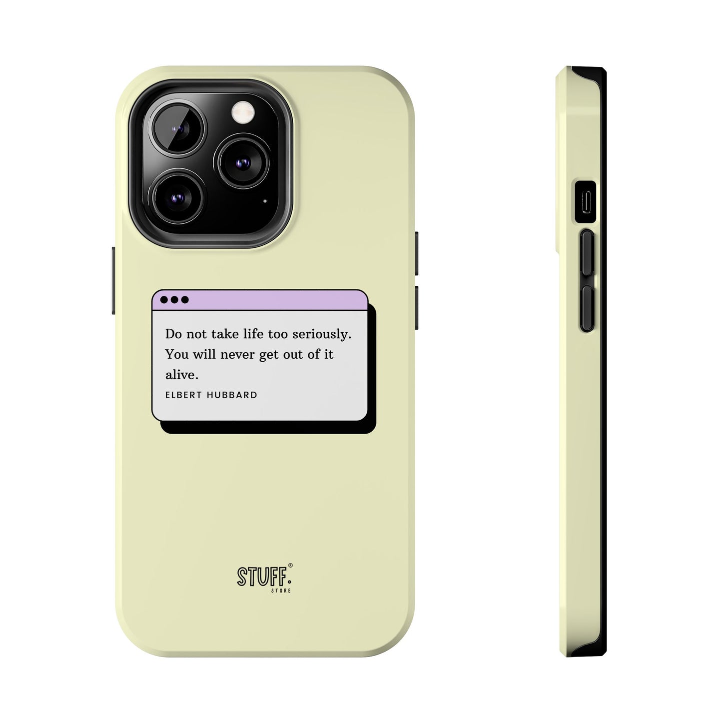 Window Case | Coque résistante à double protection avec citation – Design minimal & message puissant