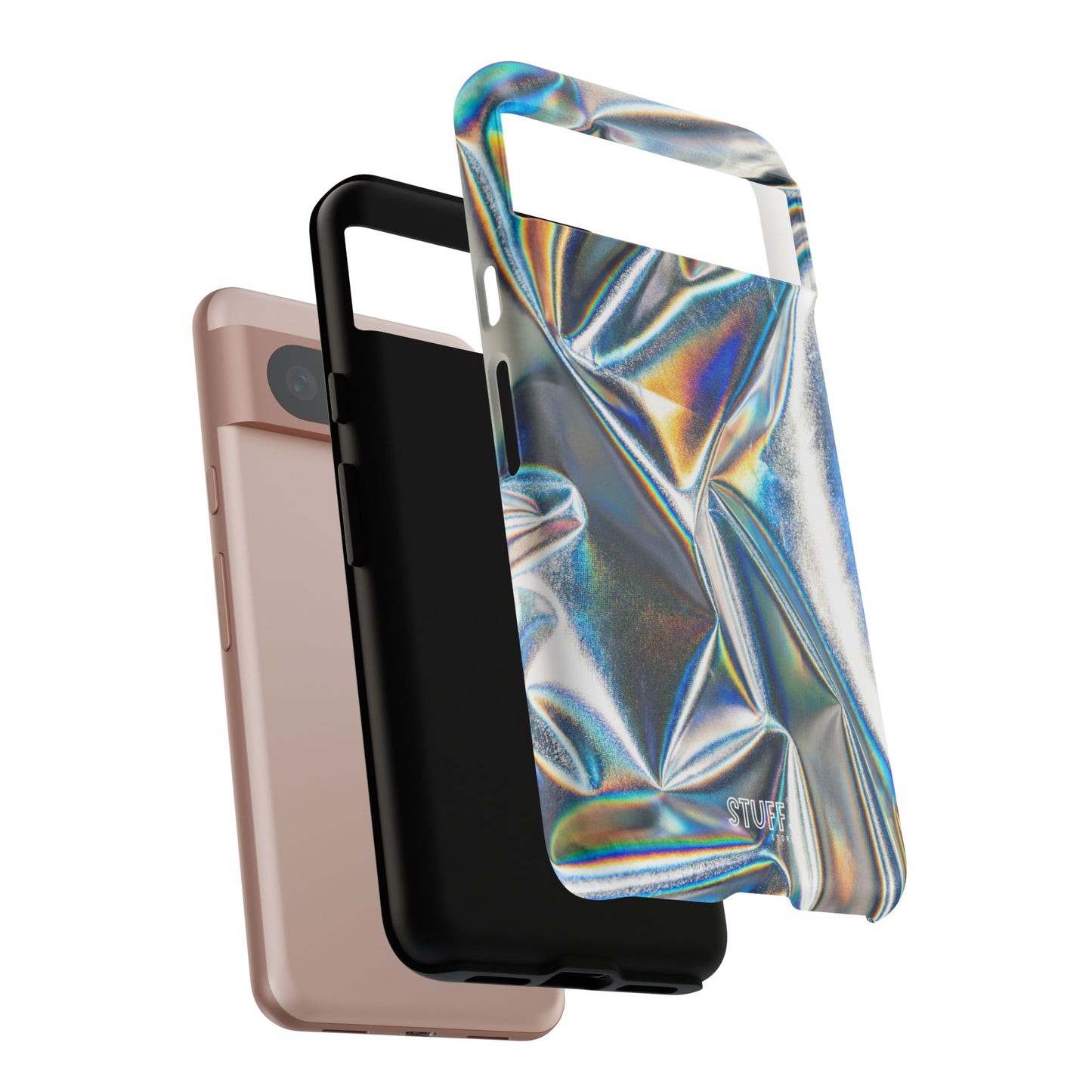 Metallic Case | Coque résistante double protection anti-choc - Effet Métallique