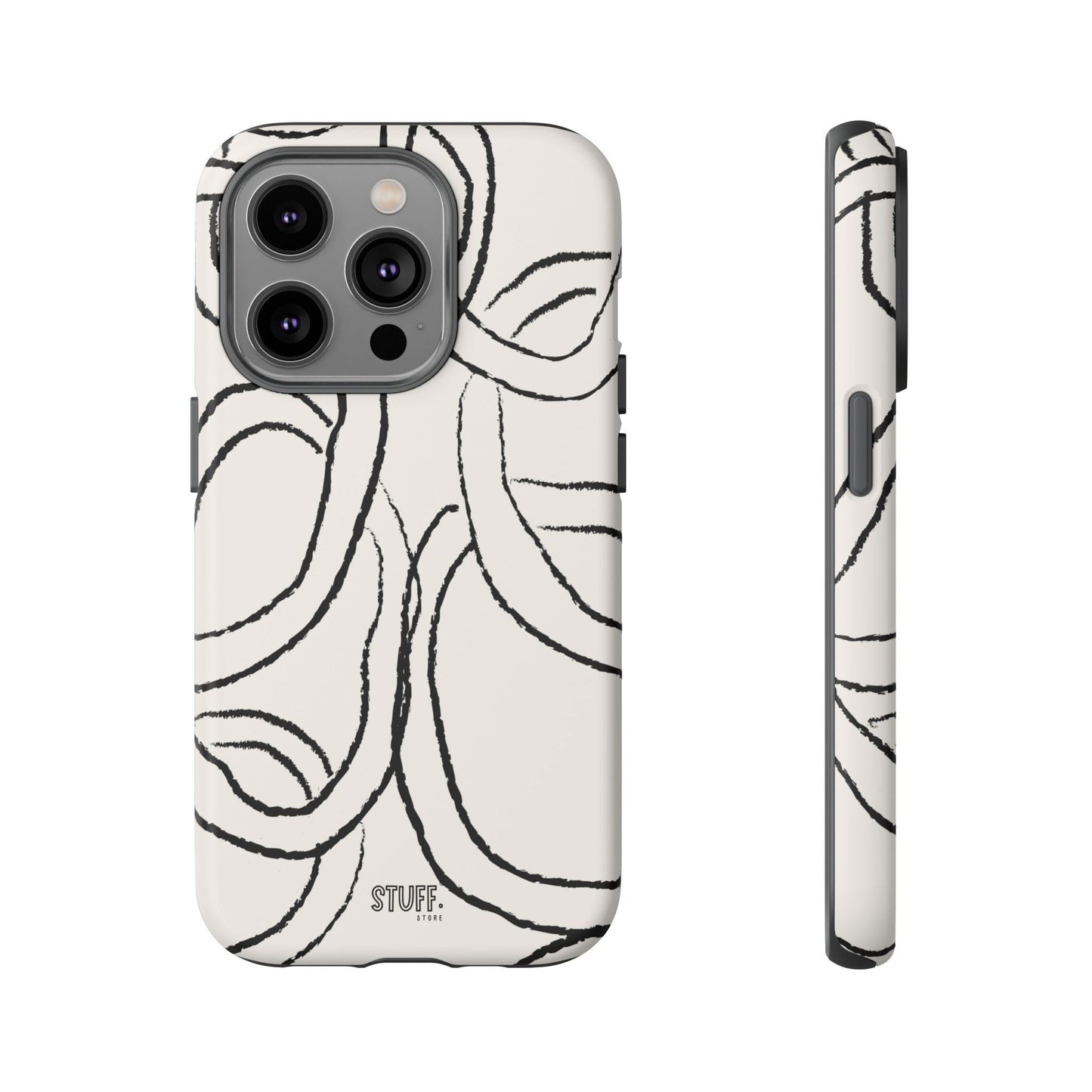 Doodly Case | Coque résistante double protection avec Design Gribouillis Minimaliste