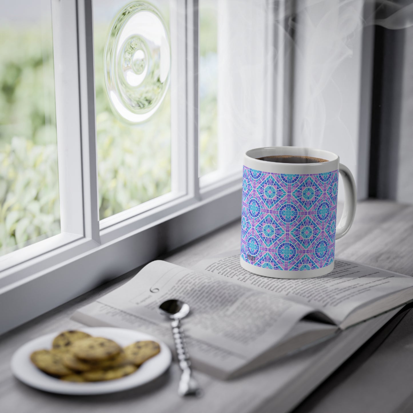 Brisa Azul Cup | Mug en céramique avec motif mosaïque colorée — 330ml