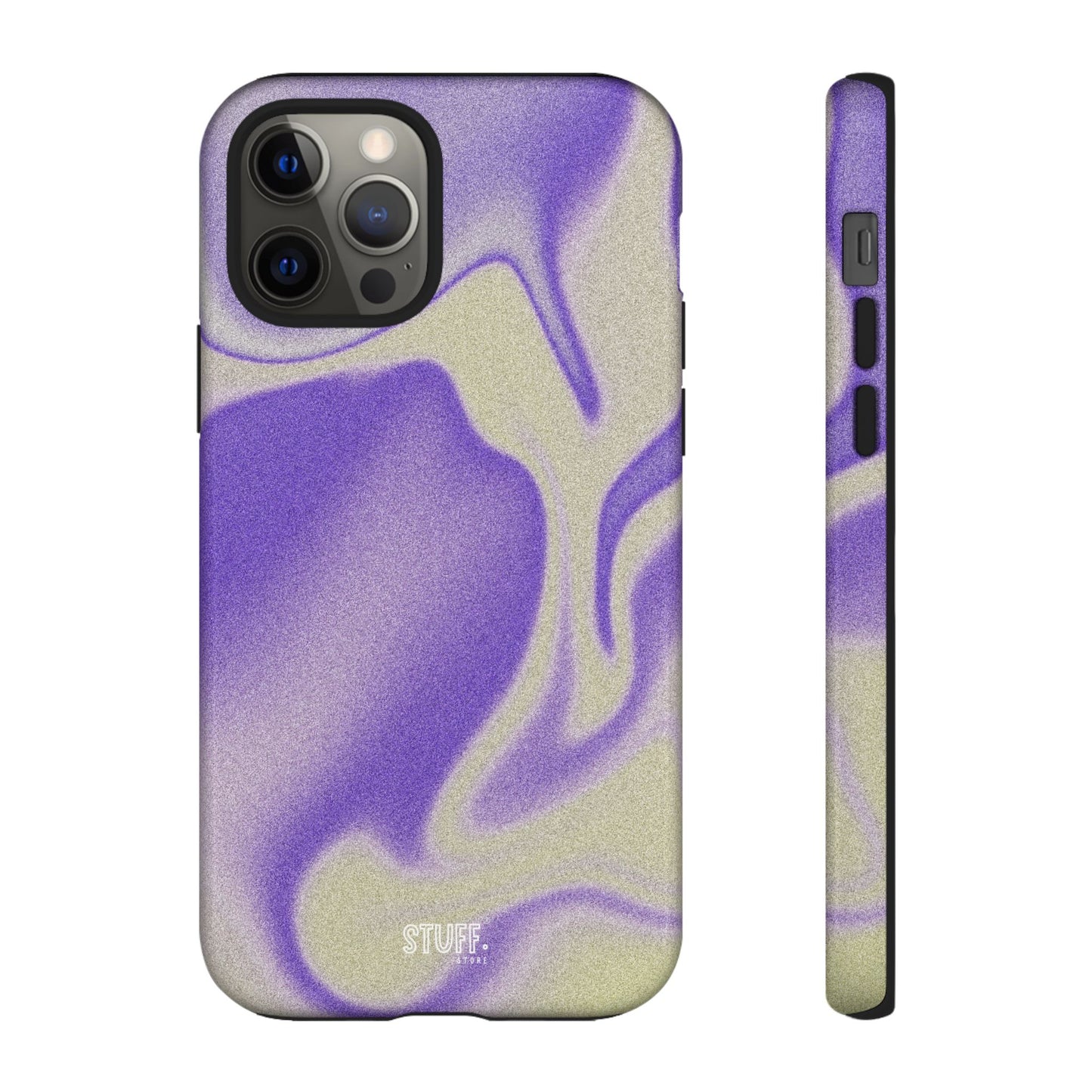 Swirly Case | Coque résistante double protection - Motif vague pourpre