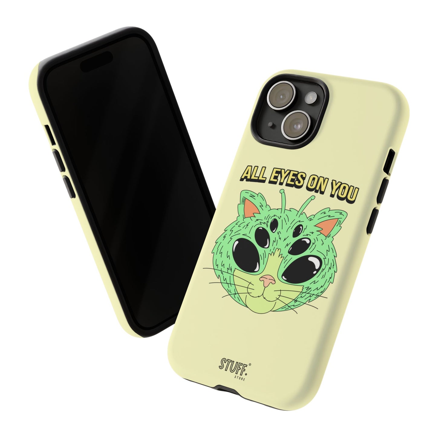 All Eyes on You Case | Coque résistante double protection avec Design Alien drôle