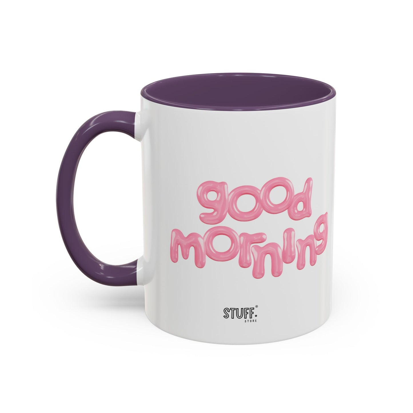 Balloon Cup | Two-tone ceramic mug with "balloon" lettering - 330ml