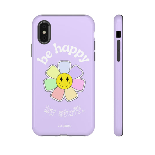 Be Happy Case | Coque résistante double protection avec Design Fleur Colorée