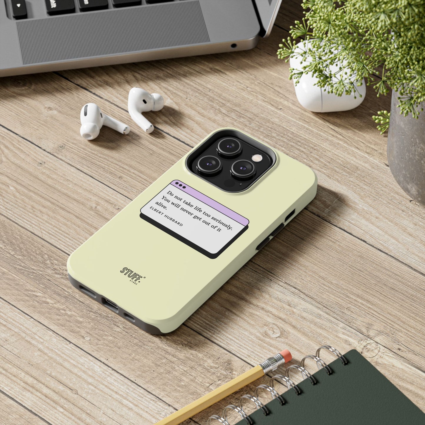 Window Case | Coque résistante à double protection avec citation – Design minimal & message puissant
