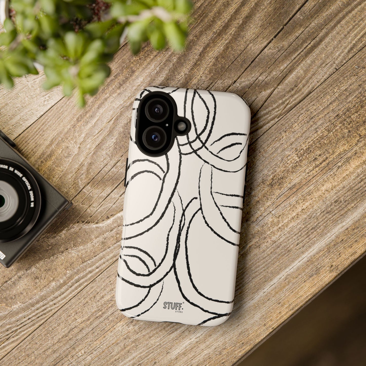 Doodly Case | Coque résistante double protection avec Design Gribouillis Minimaliste