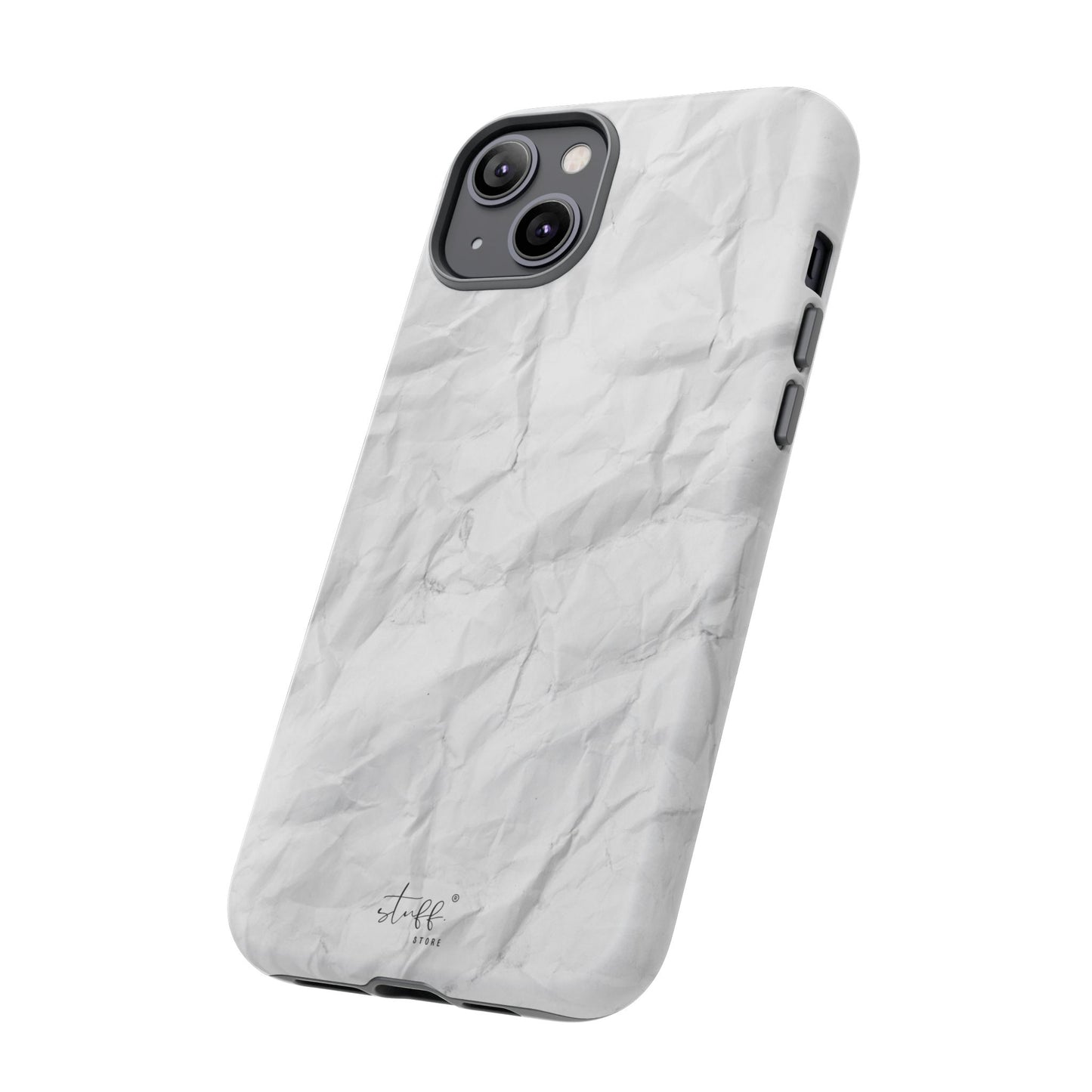 Crinkled Case | Coque résistante double protection anti-choc Effet Papier Froissé Mat