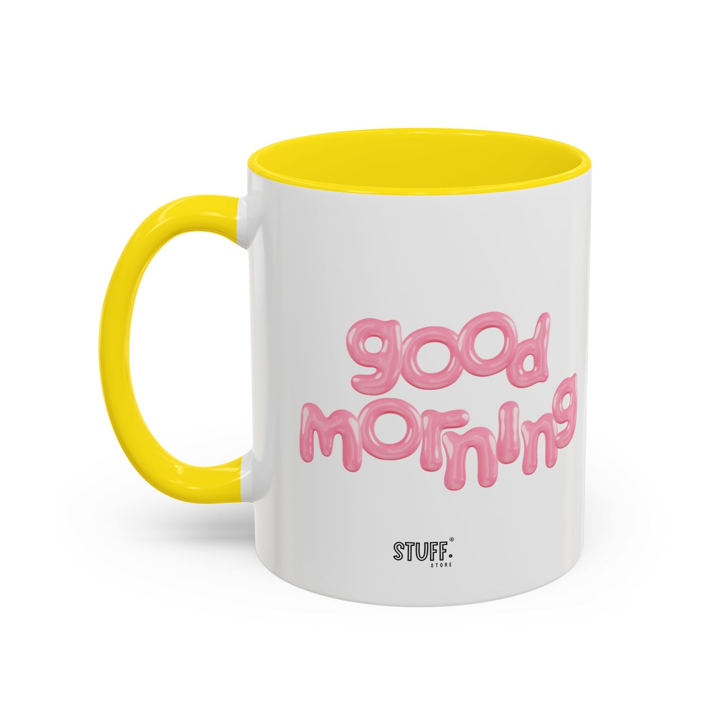 Balloon Cup | Two-tone ceramic mug with "balloon" lettering - 330ml