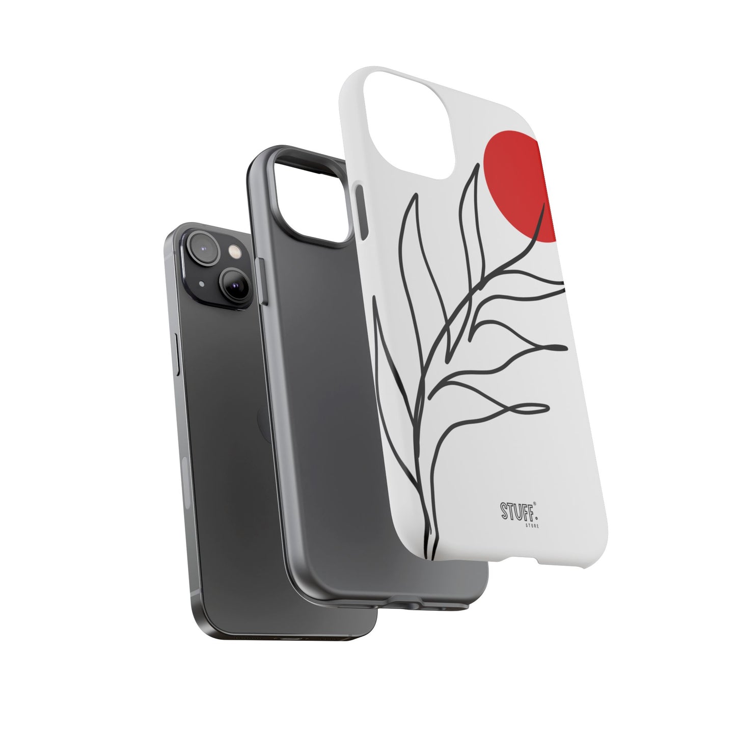 Red Sun Case | Coque résistante double protection avec Design Minimaliste
