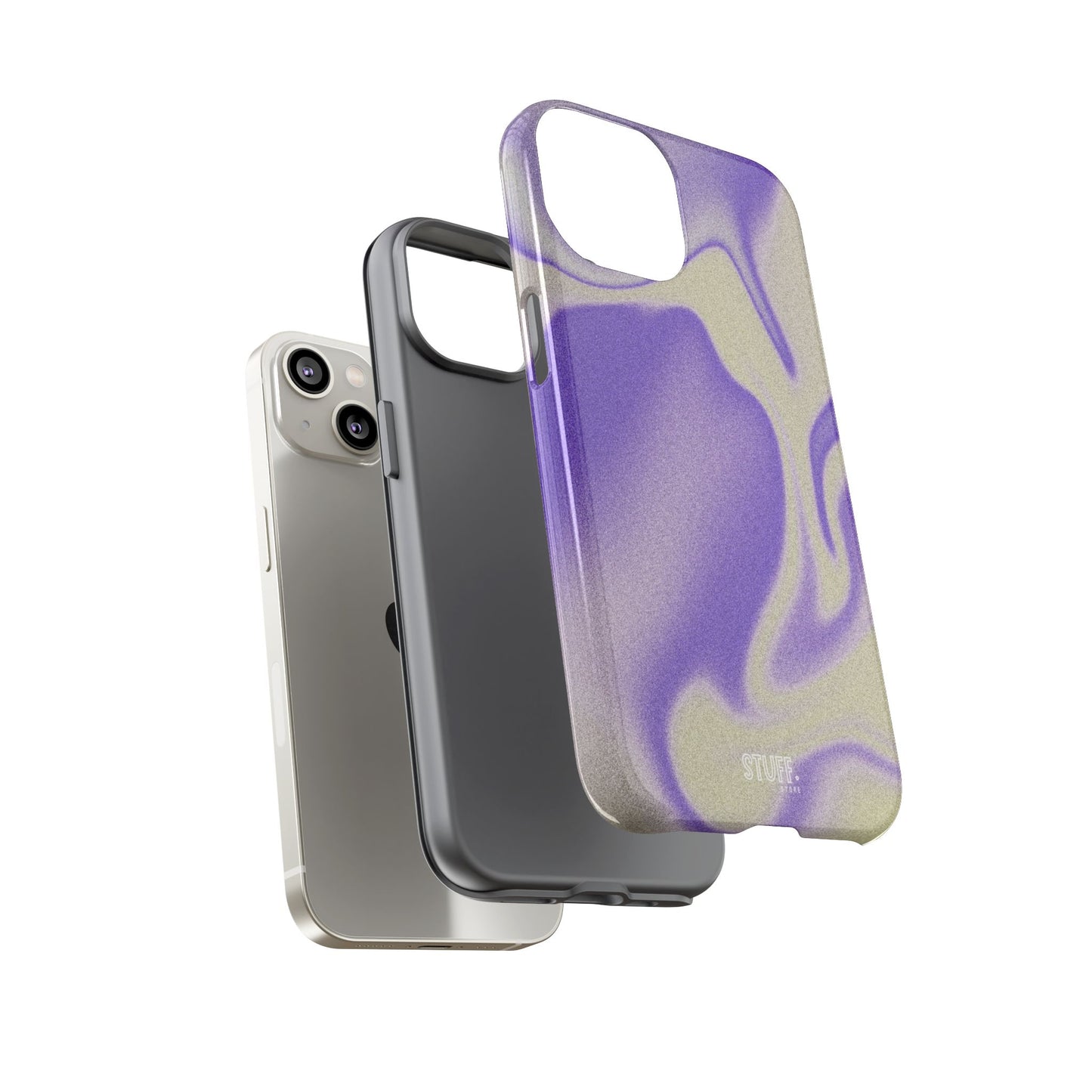 Swirly Case | Coque résistante double protection - Motif vague pourpre