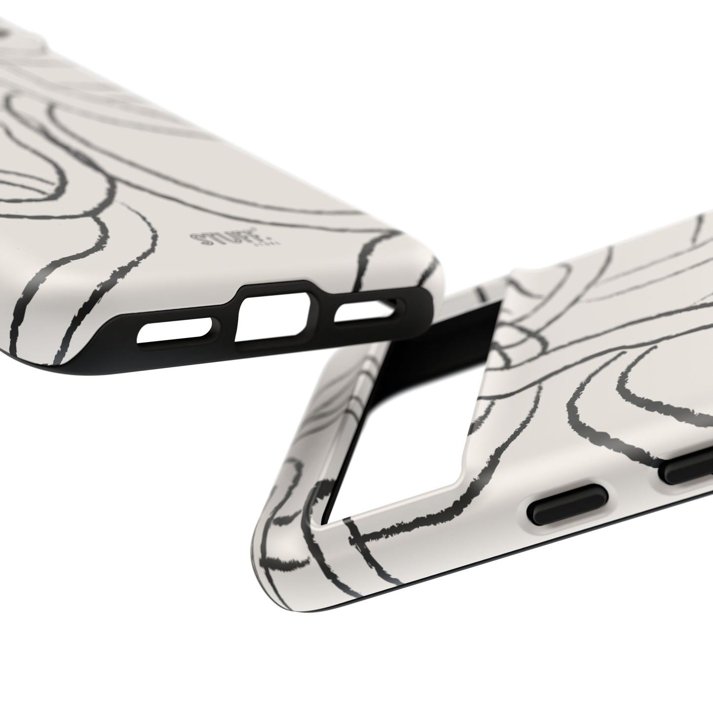 Doodly Case | Coque résistante double protection avec Design Gribouillis Minimaliste