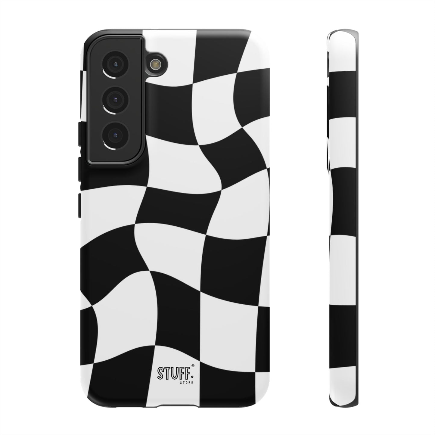 Checkers Case | Coque résistante double protection et Design en Damier déformé