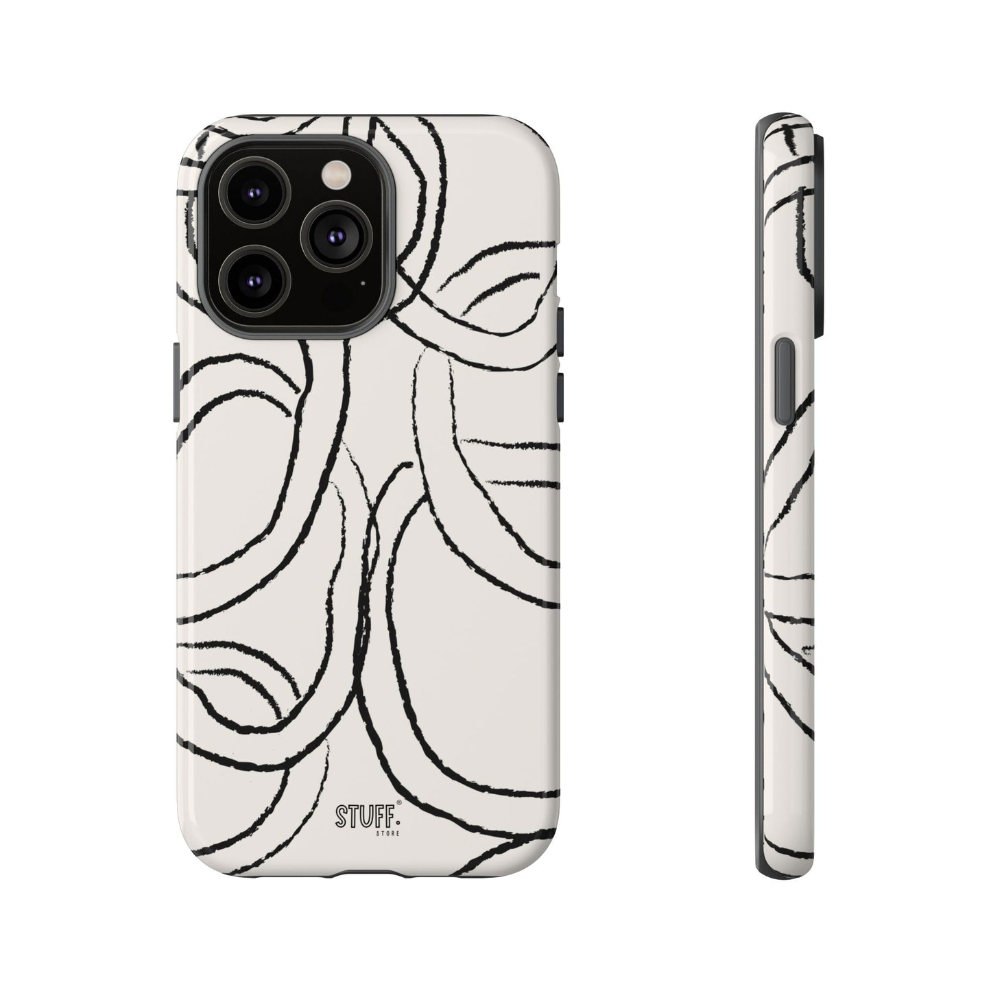 Doodly Case | Coque résistante double protection avec Design Gribouillis Minimaliste