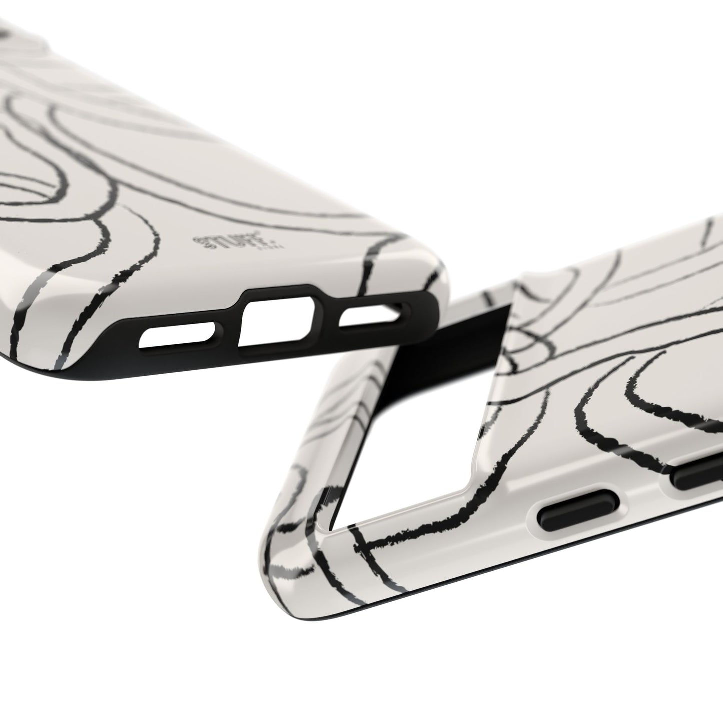 Doodly Case | Coque résistante double protection avec Design Gribouillis Minimaliste