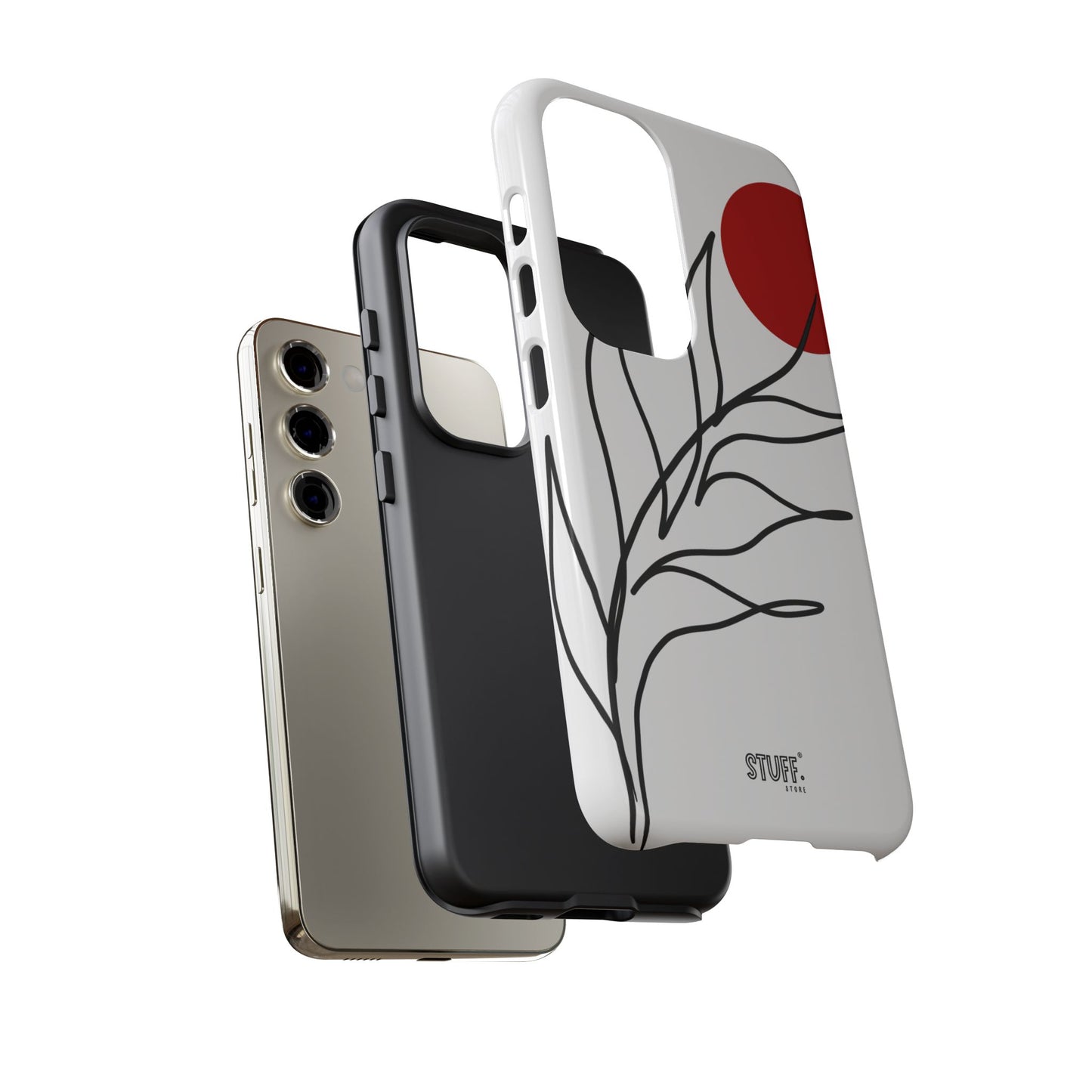 Red Sun Case | Coque résistante double protection avec Design Minimaliste