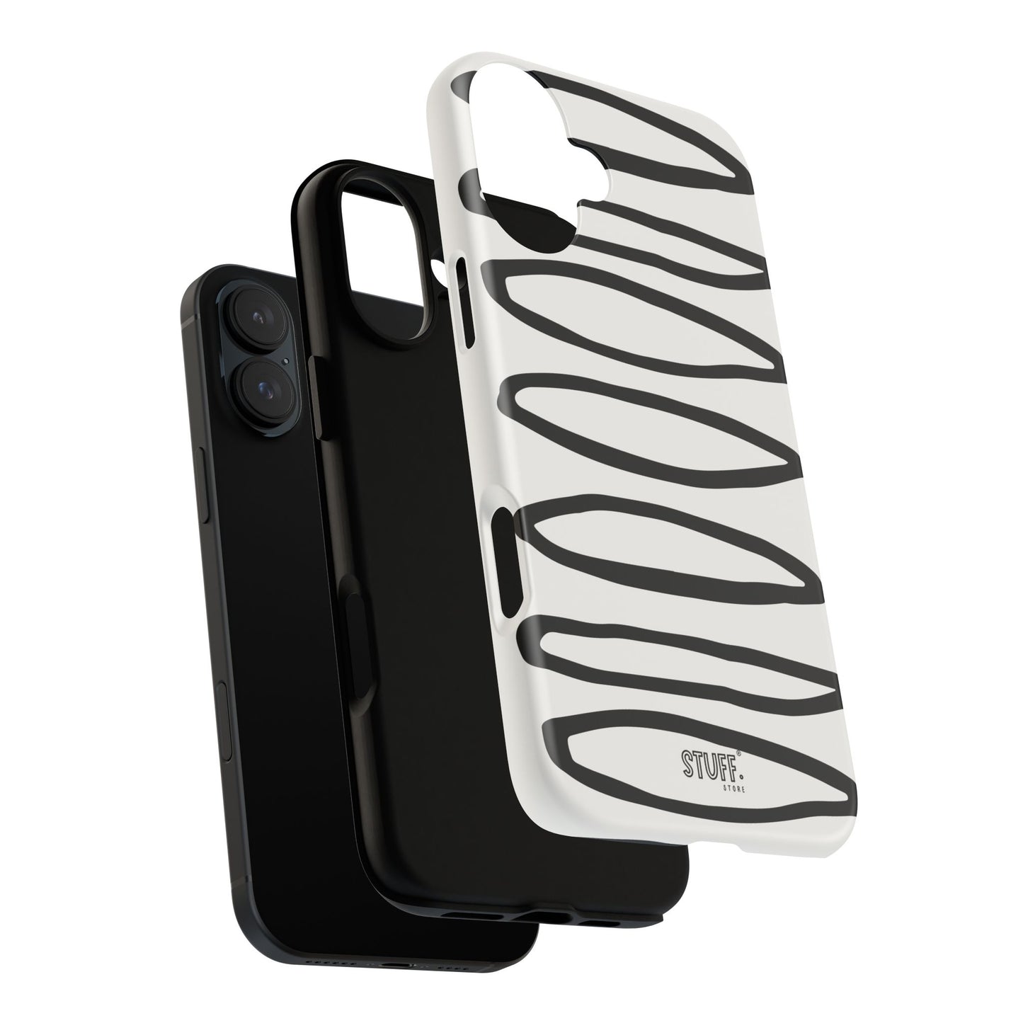 Loopy Case | Coque résistante double protection - Motif cercles abstraits