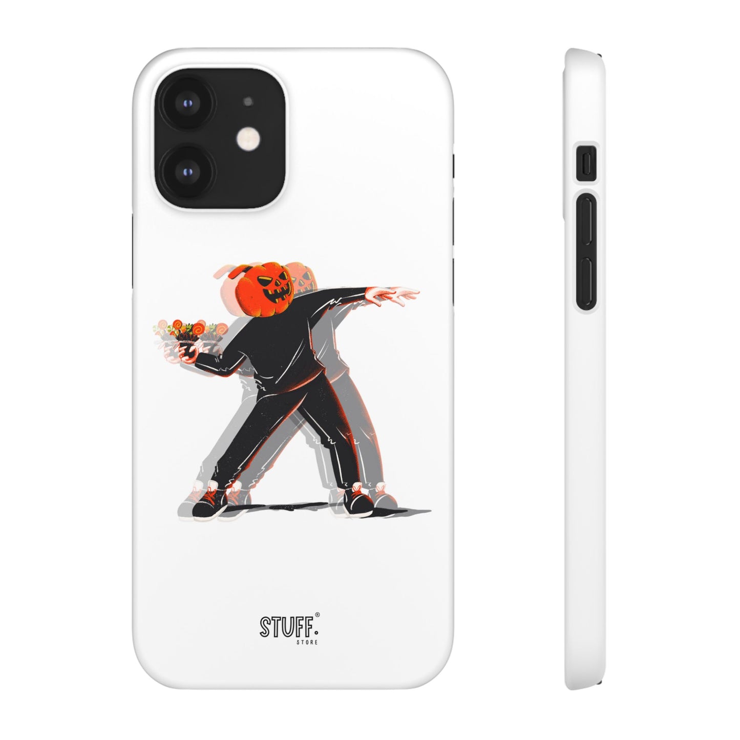 Pumpksy | Coque snap légère et résistante inspiration Banksy – Blanc