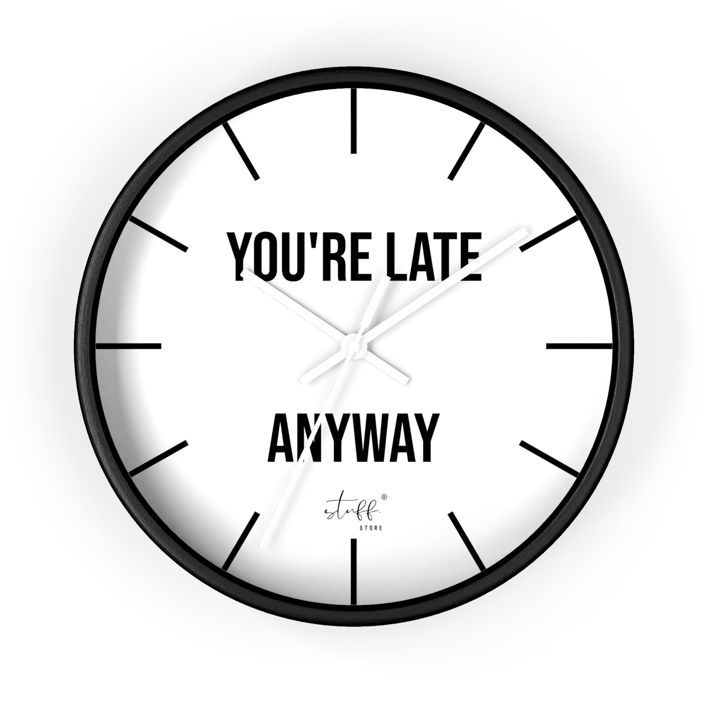 T'es Quand Même En Retard" Wall Clock | Clean Design and Casual Humor