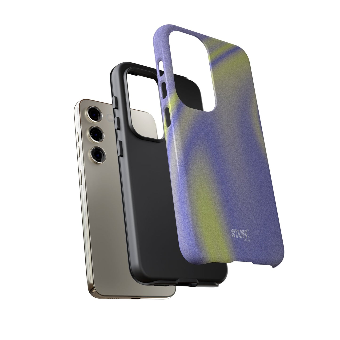 Vibrant Case | Coque résistante double protection anti-choc - Violet & Jaune