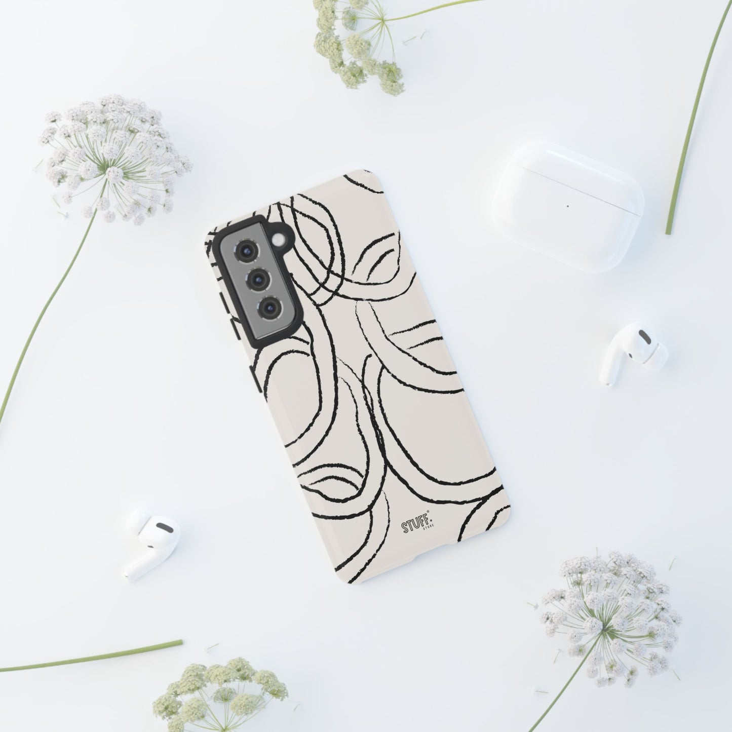 Doodly Case | Coque résistante double protection avec Design Gribouillis Minimaliste