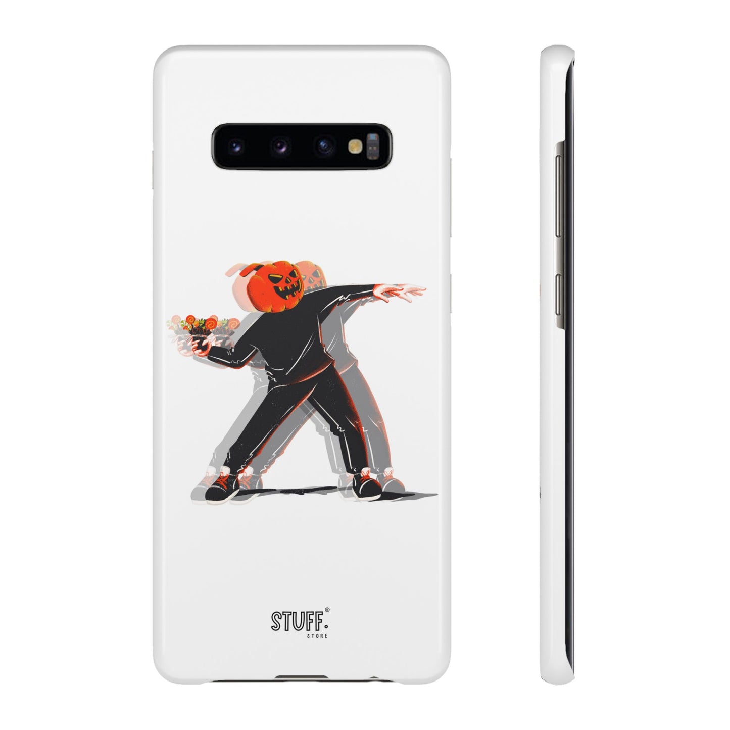 Pumpksy | Coque snap légère et résistante inspiration Banksy – Blanc